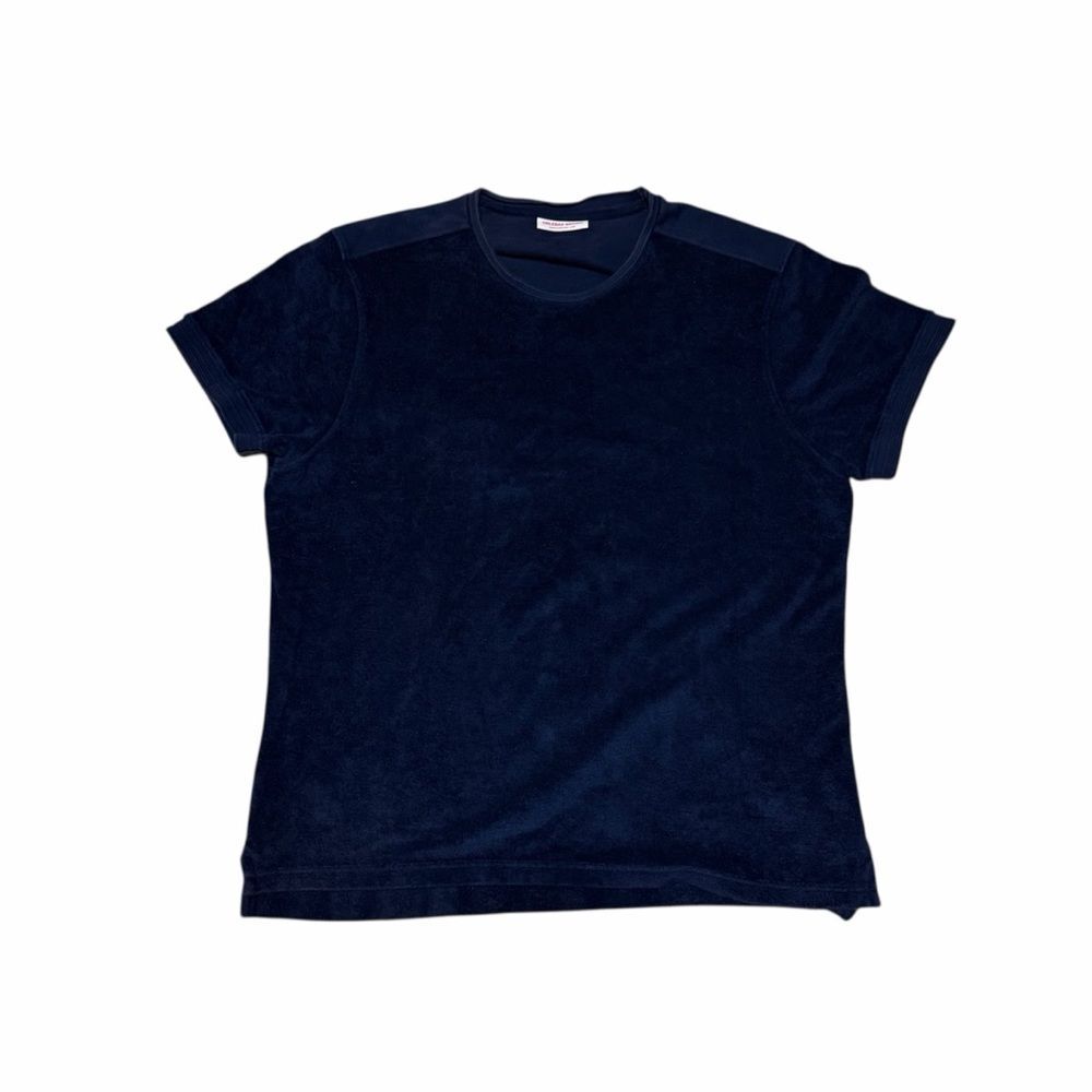 Orlebar Brown Men’s Navy Blue Cotton Terry Cloth Short Sleeve Top Size XXL